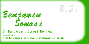 benjamin somosi business card